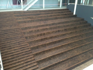DMB Parket trap bekleed met kerngerookt eiken hoogkant